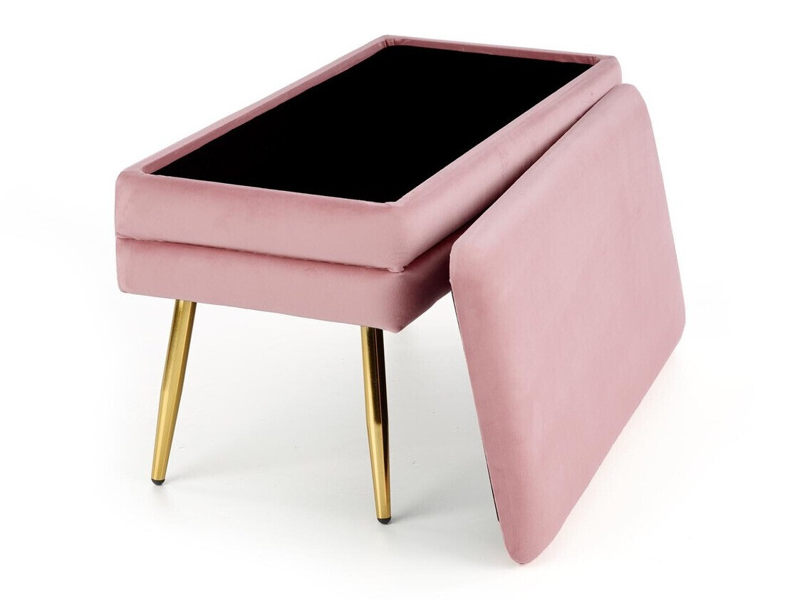 Banco estofado Houston 1255 (Rosa + Dourado)