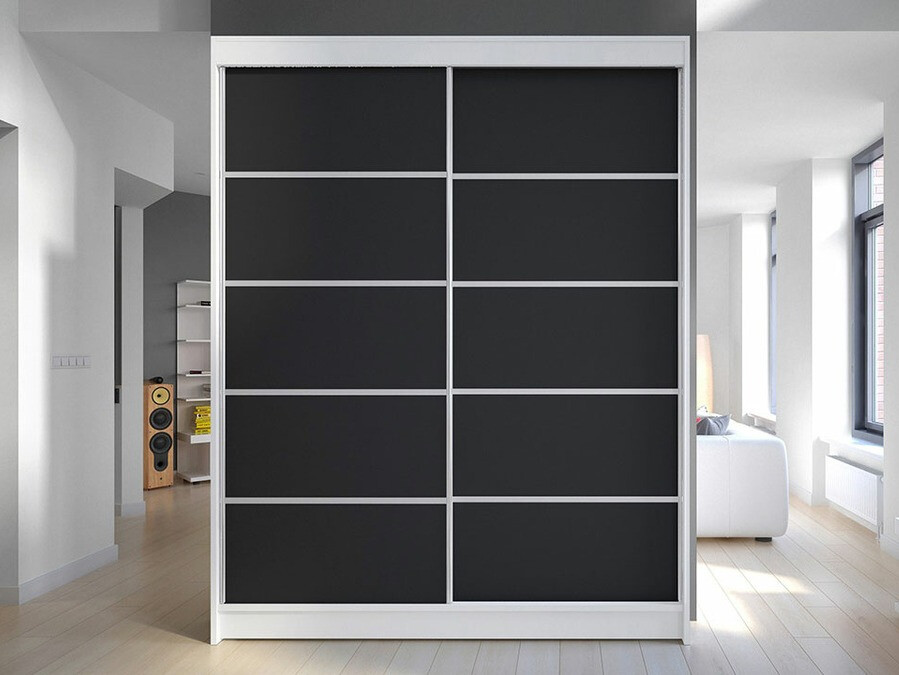 Roupeiro Closico Vastor IV (Branco + Preto)