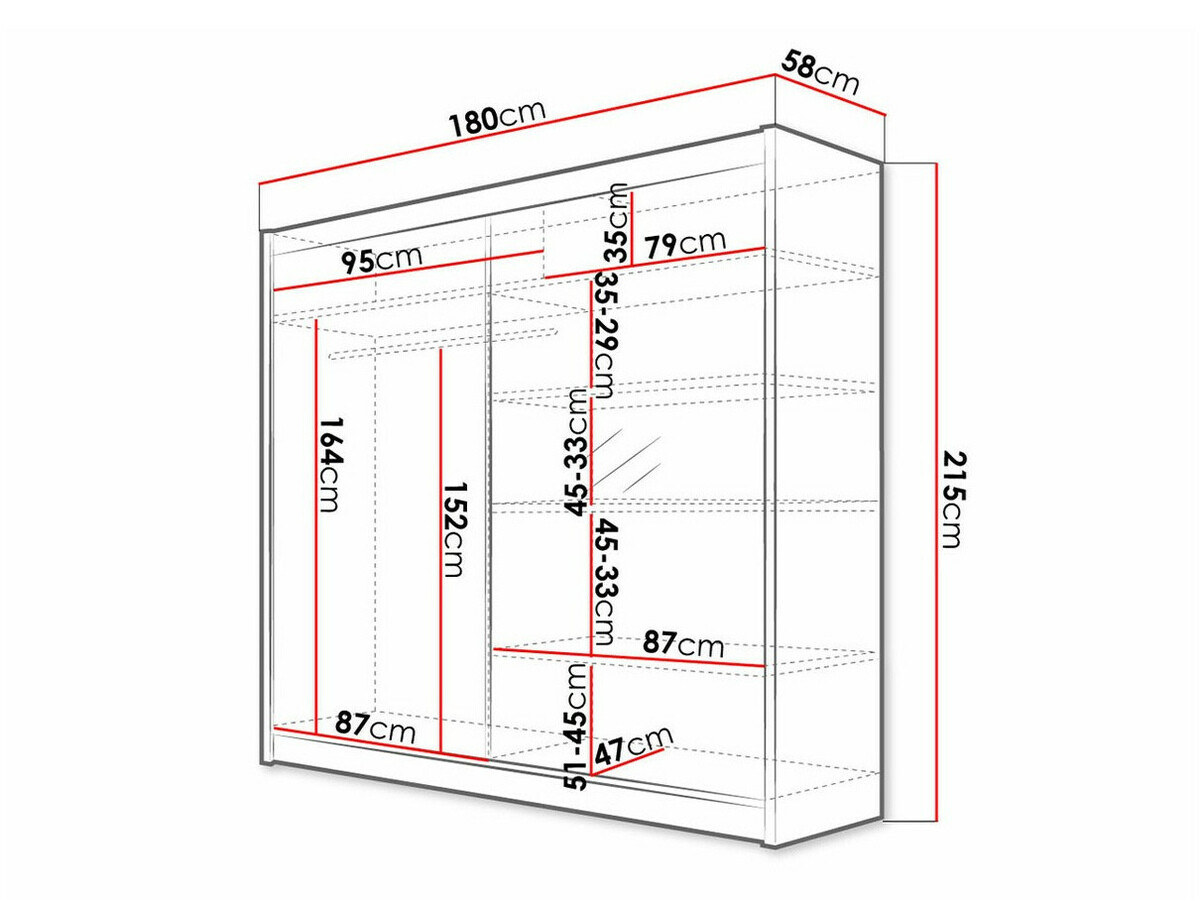 Roupeiro Closico 137 (Preto + Branco)