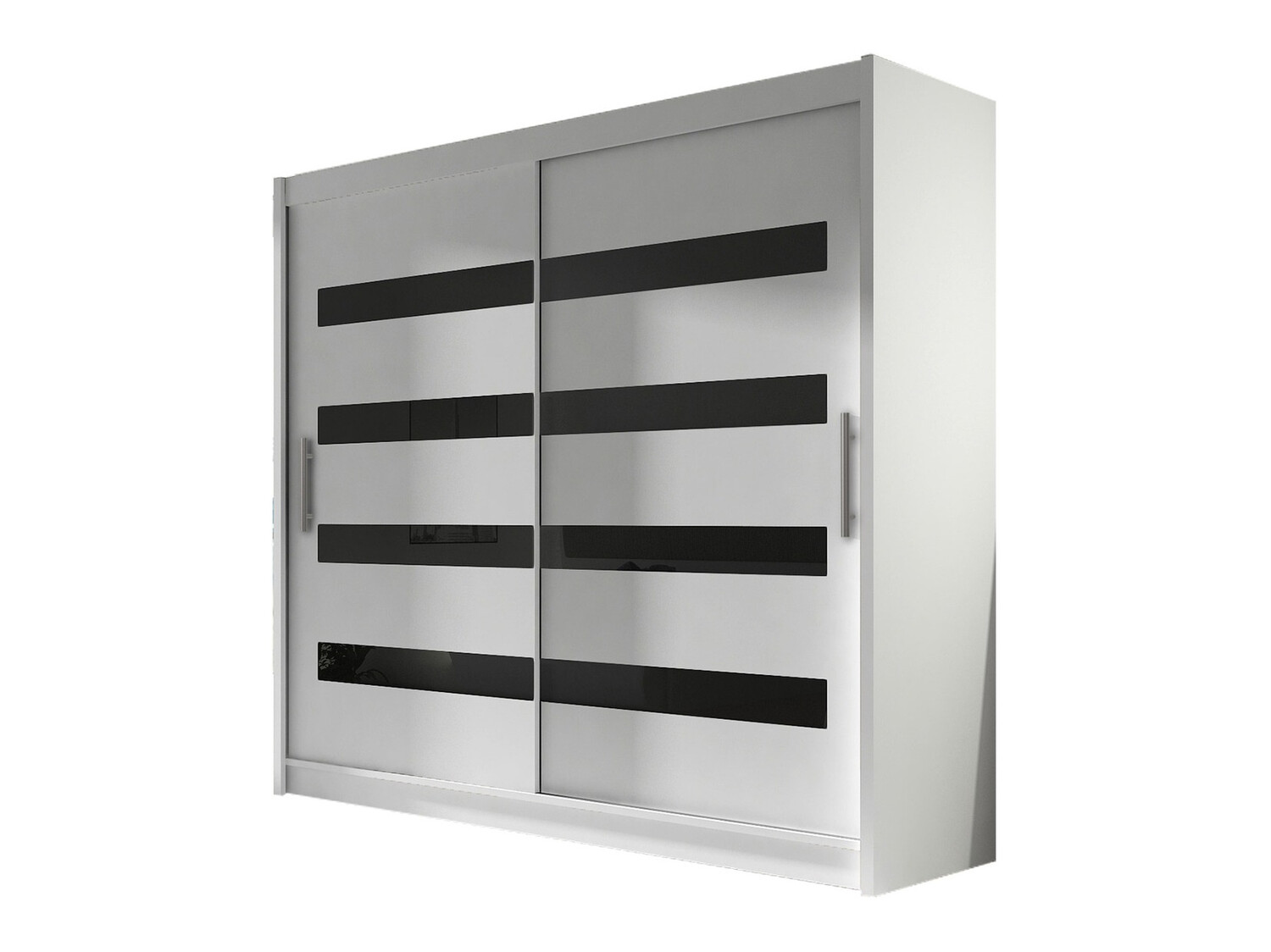 Roupeiro Closico Pallor XI (Branco + Preto brilhante)