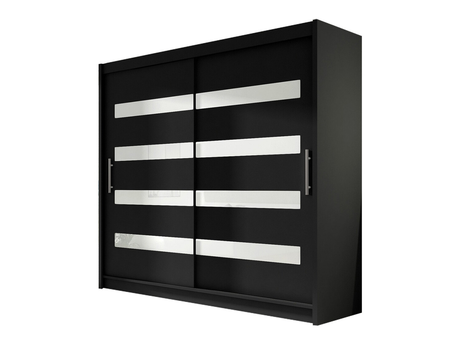 Roupeiro Closico Pallor XI (Preto + Branco brilhante)