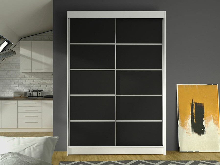 Roupeiro Closico Salvor IV (Branco + Preto)