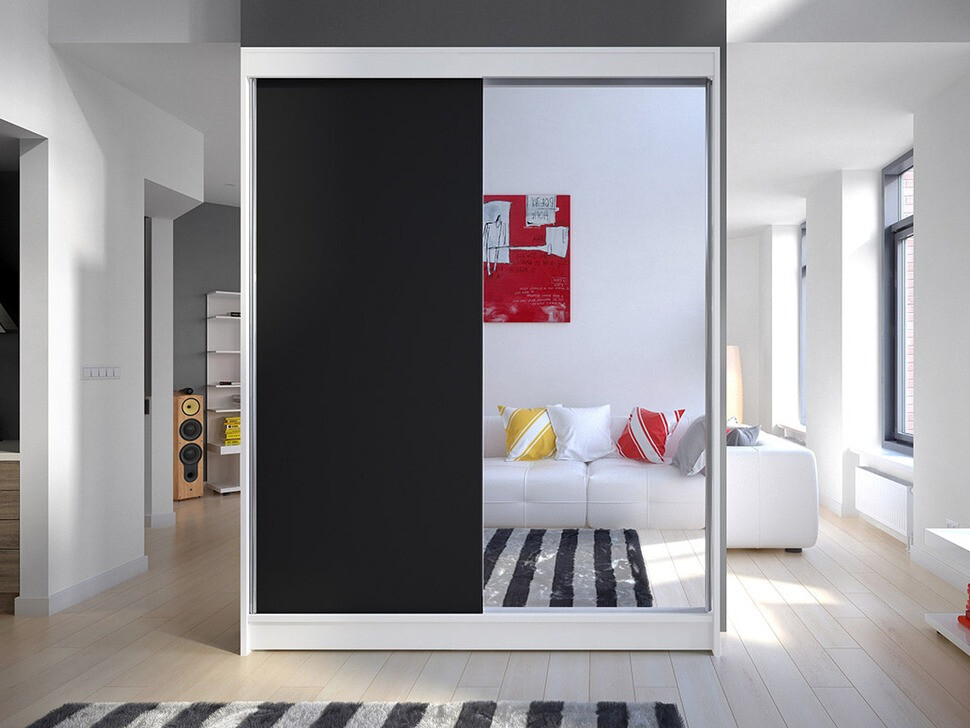 Roupeiro Closico Vastor I (Branco + Preto)