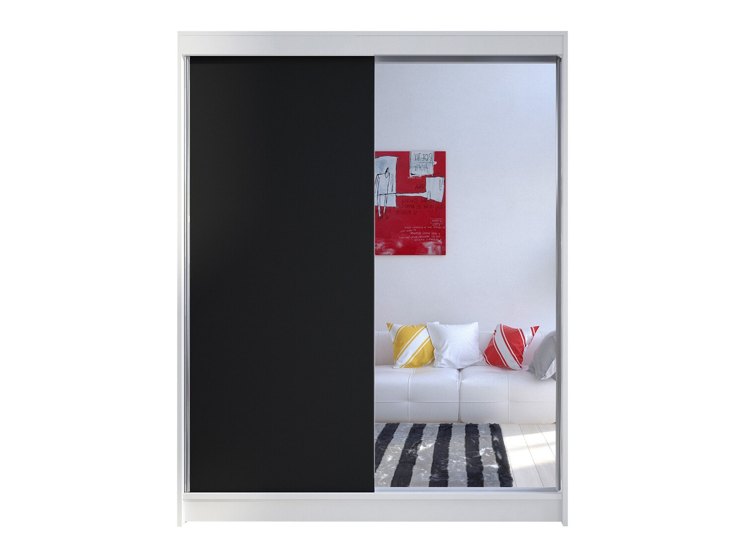 Roupeiro Closico Vastor I (Branco + Preto)