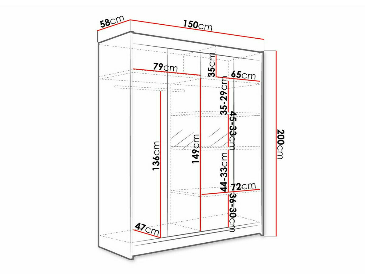 Roupeiro Closico Vastor II (Branco + Preto)