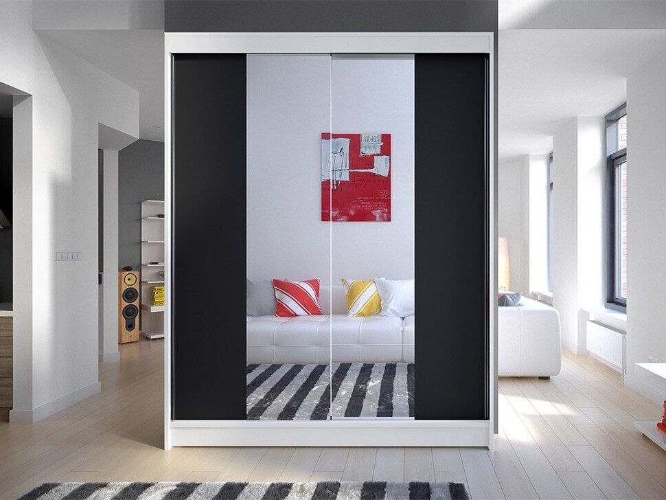 Roupeiro Closico Vastor II (Branco + Preto)