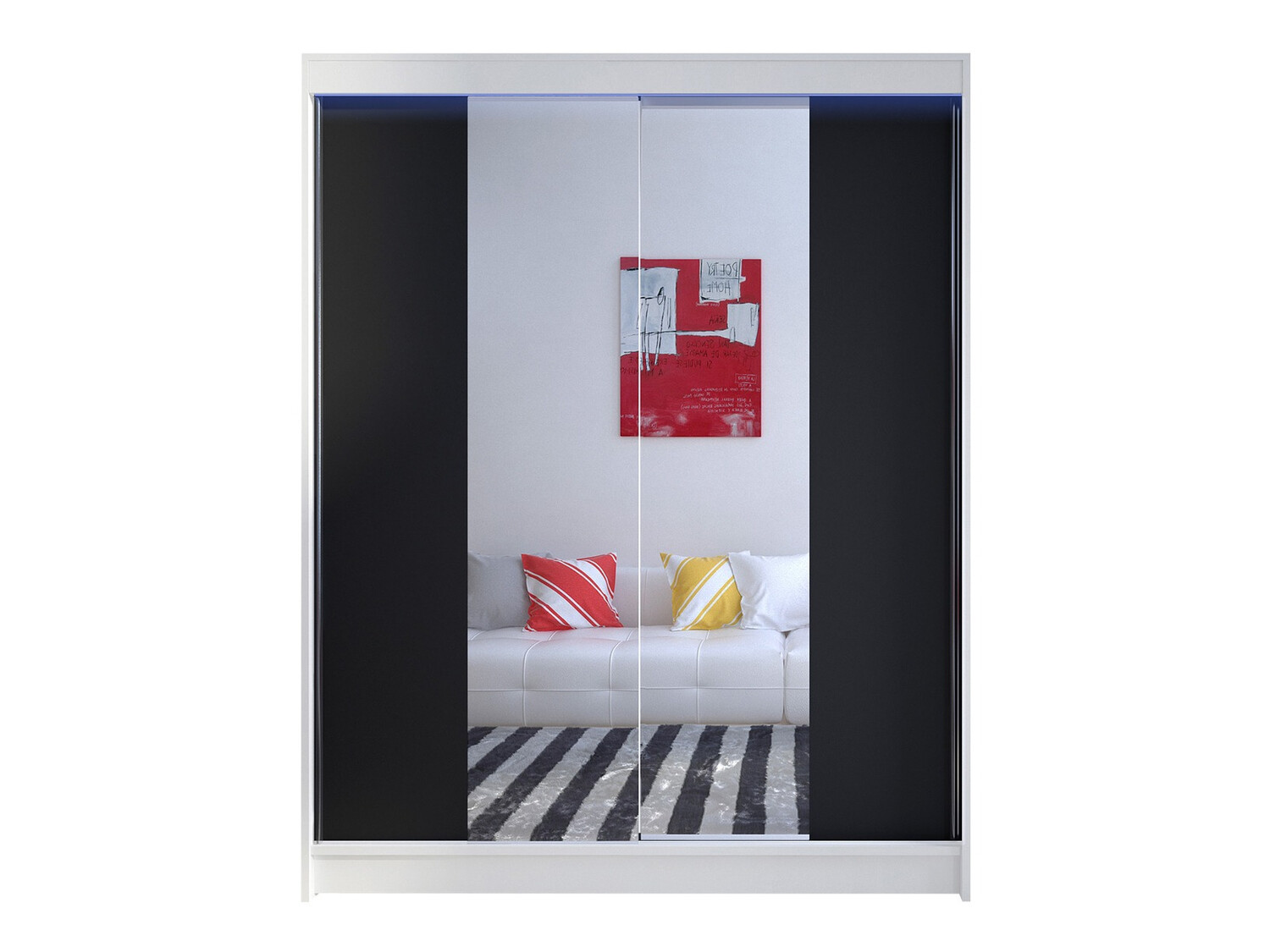 Roupeiro Closico Vastor II (Branco + Preto)