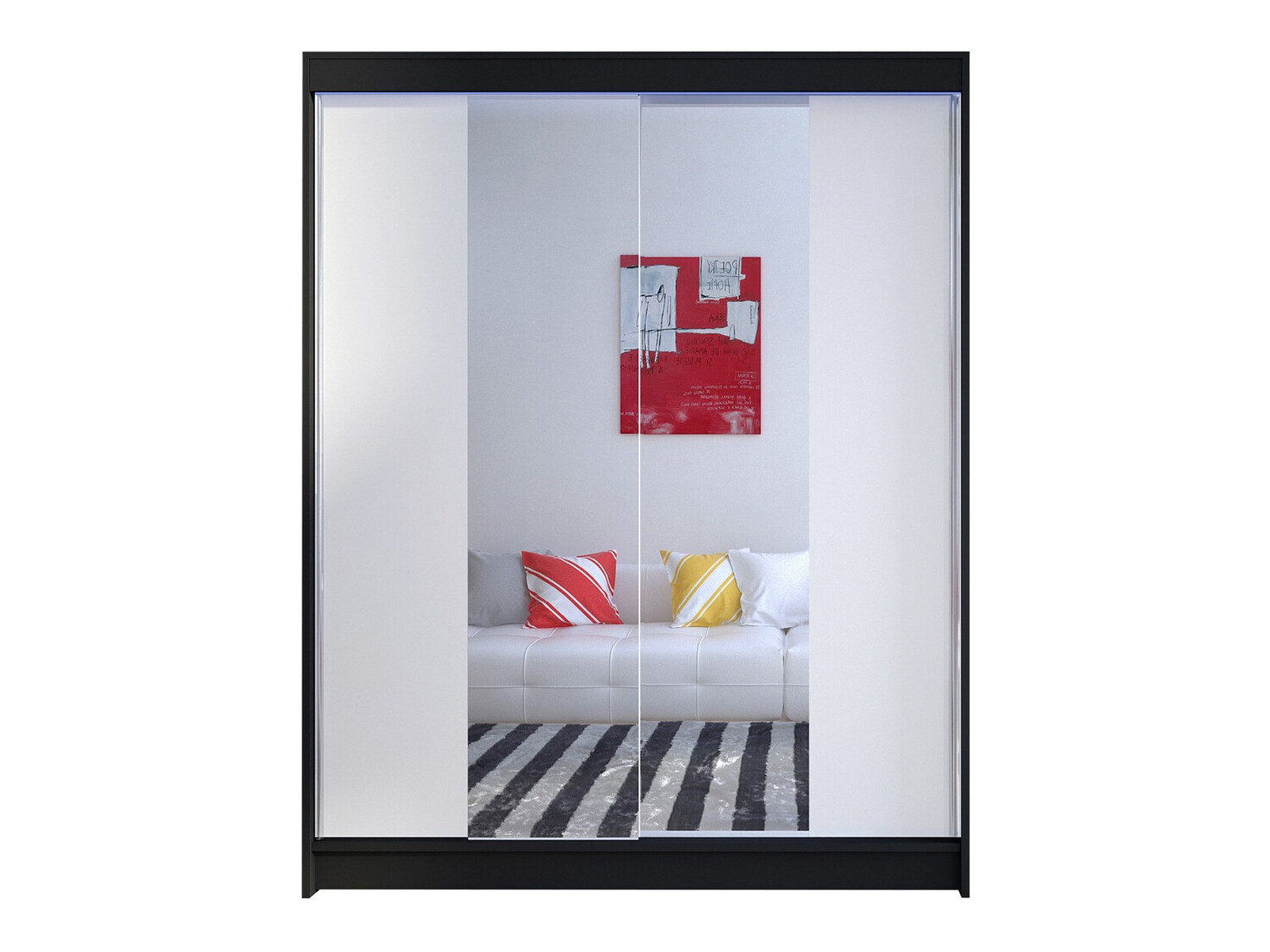 Roupeiro Closico Vastor II (Preto + Branco)