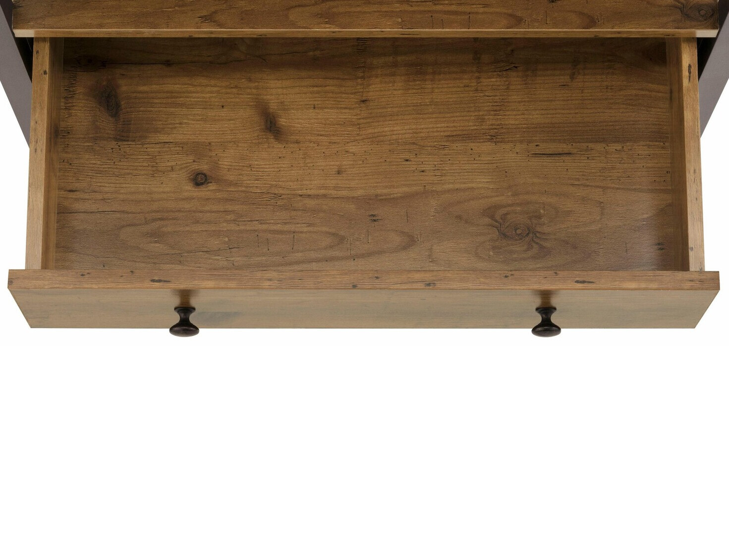 Prateleira para casa de banho Larnovo 111 (Carvalho escuro + Preto)