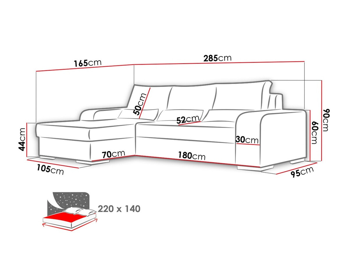 Sofá de canto Kingsport 103