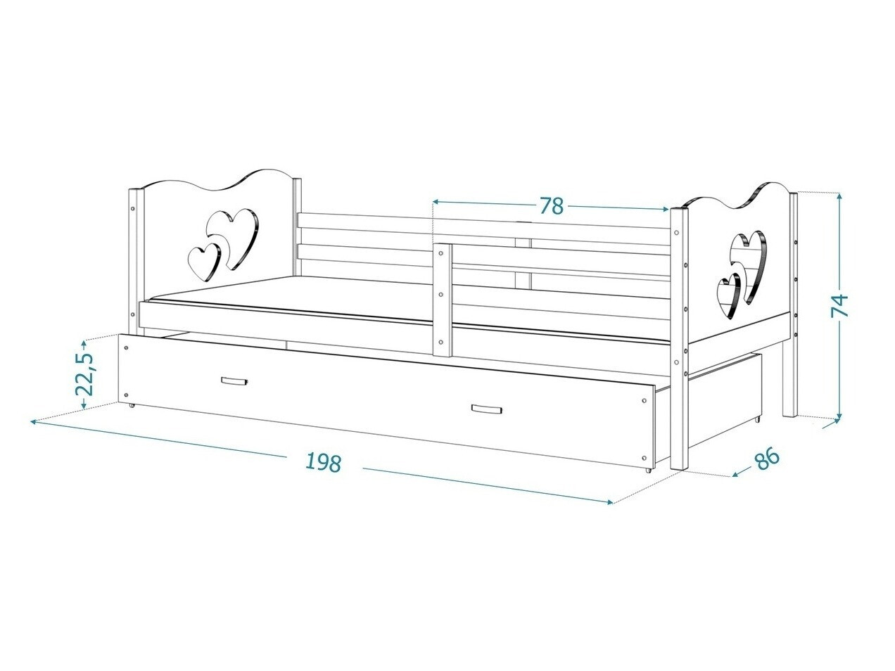 Cama Aurora 169 (Cinzento)