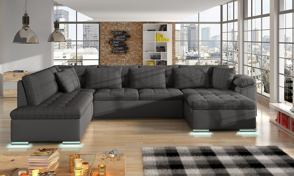 Sofá de canto Comfivo 201 (Soft 020 + Majorka 03)