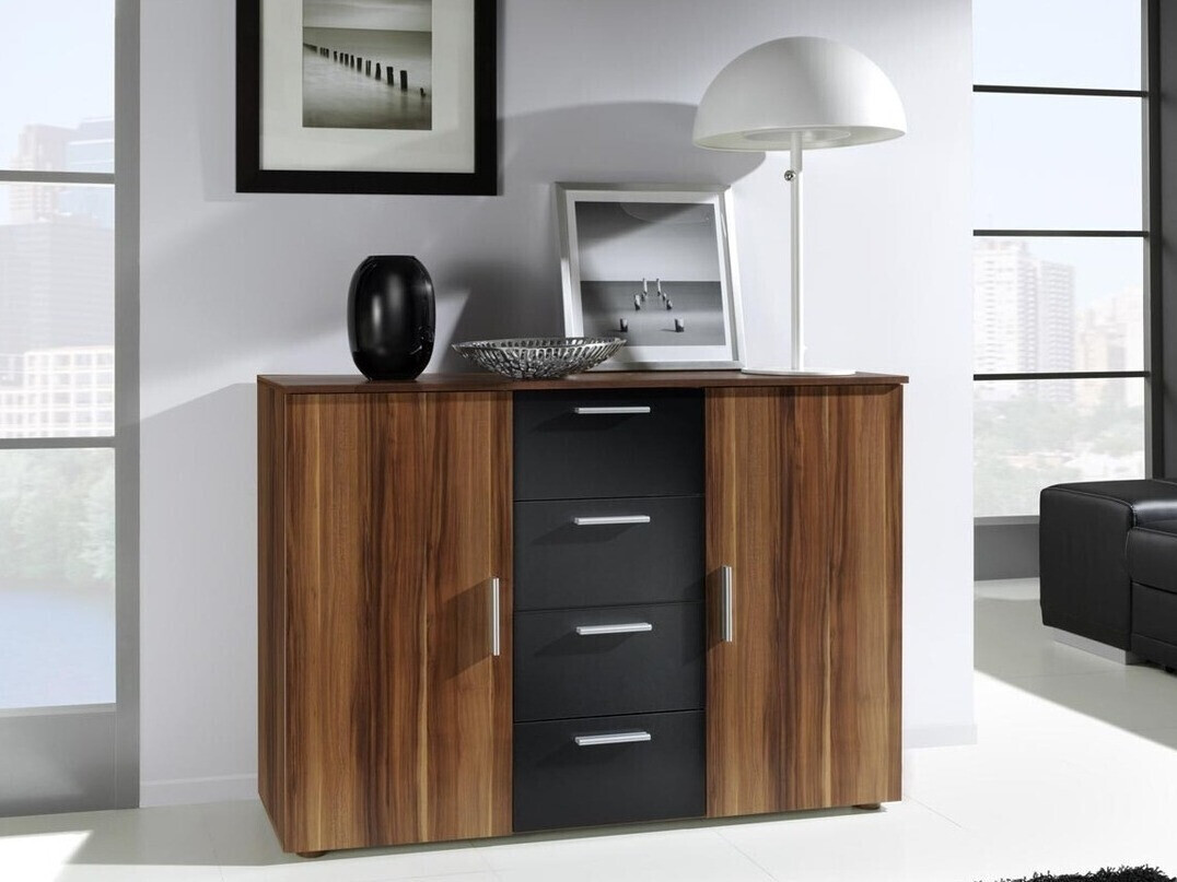 Cómoda Vestivo 101 (Noz + Preto)