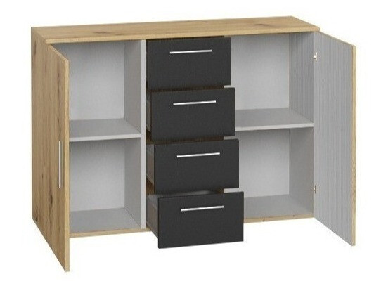 Cómoda Vestivo 101 (Noz + Preto)