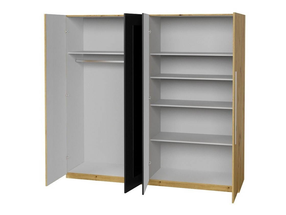 Roupeiro Vestivo 100 (Carvalho do Monastery + Preto)