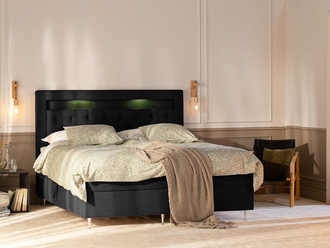 Cama continental Seattle 137 (Preto)