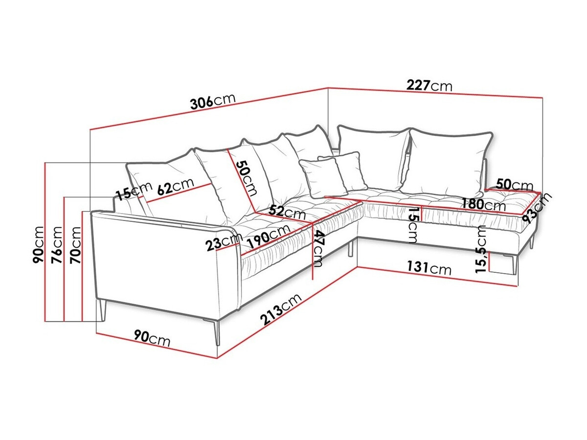 Sofá de canto Kingsport 113 (Kronos 09)