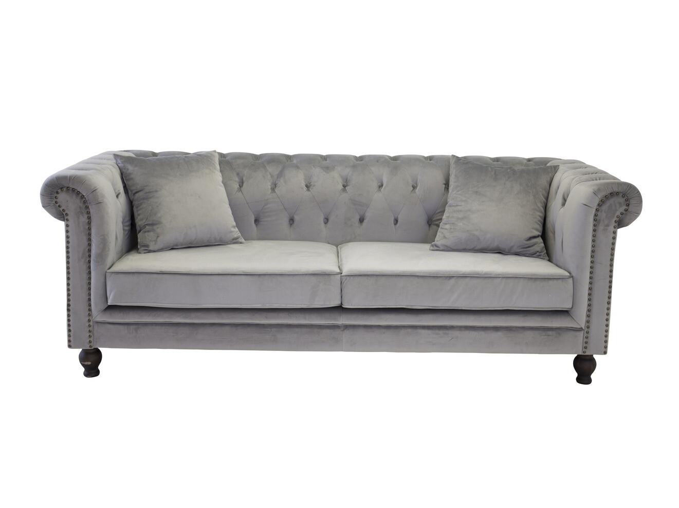Chesterfield sofá Dallas 255 (Cinzento claro)