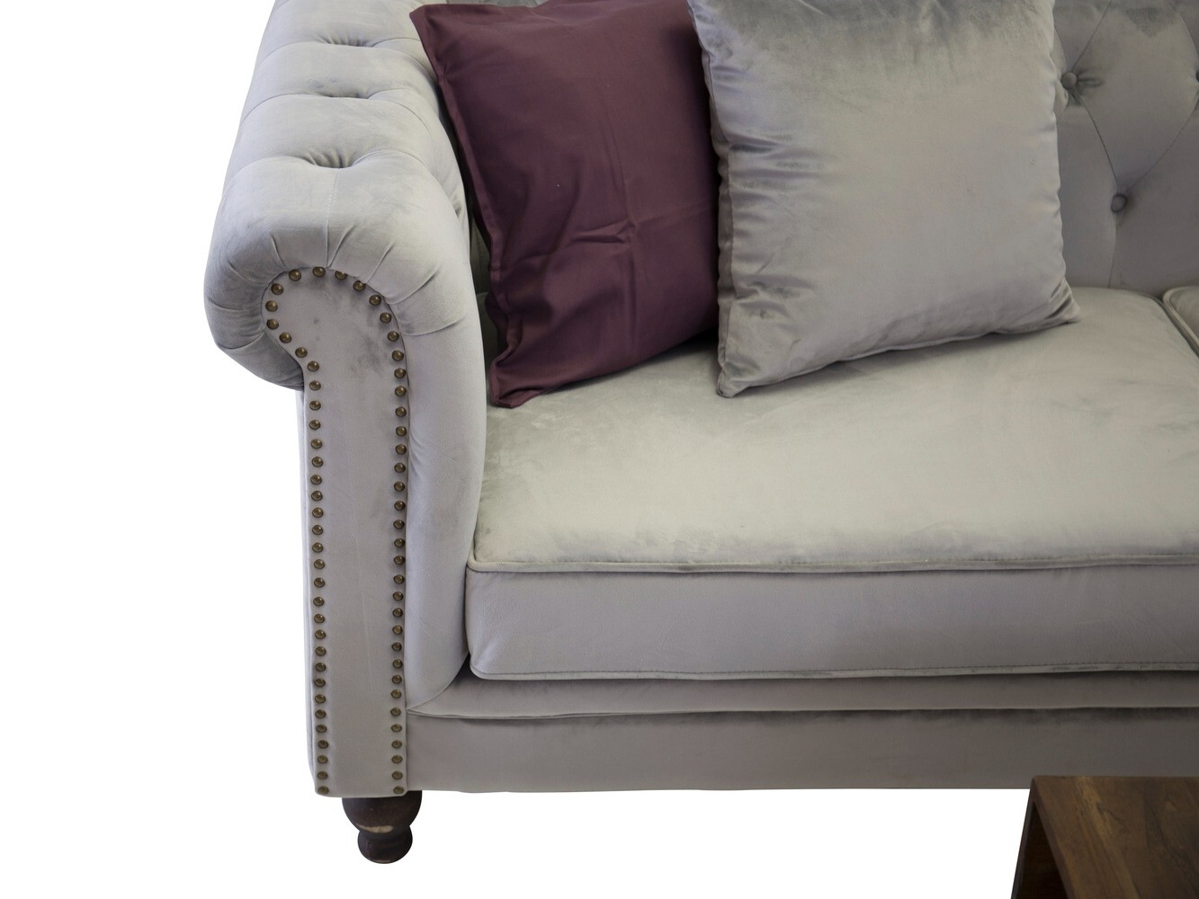 Chesterfield sofá Dallas 255 (Cinzento claro)