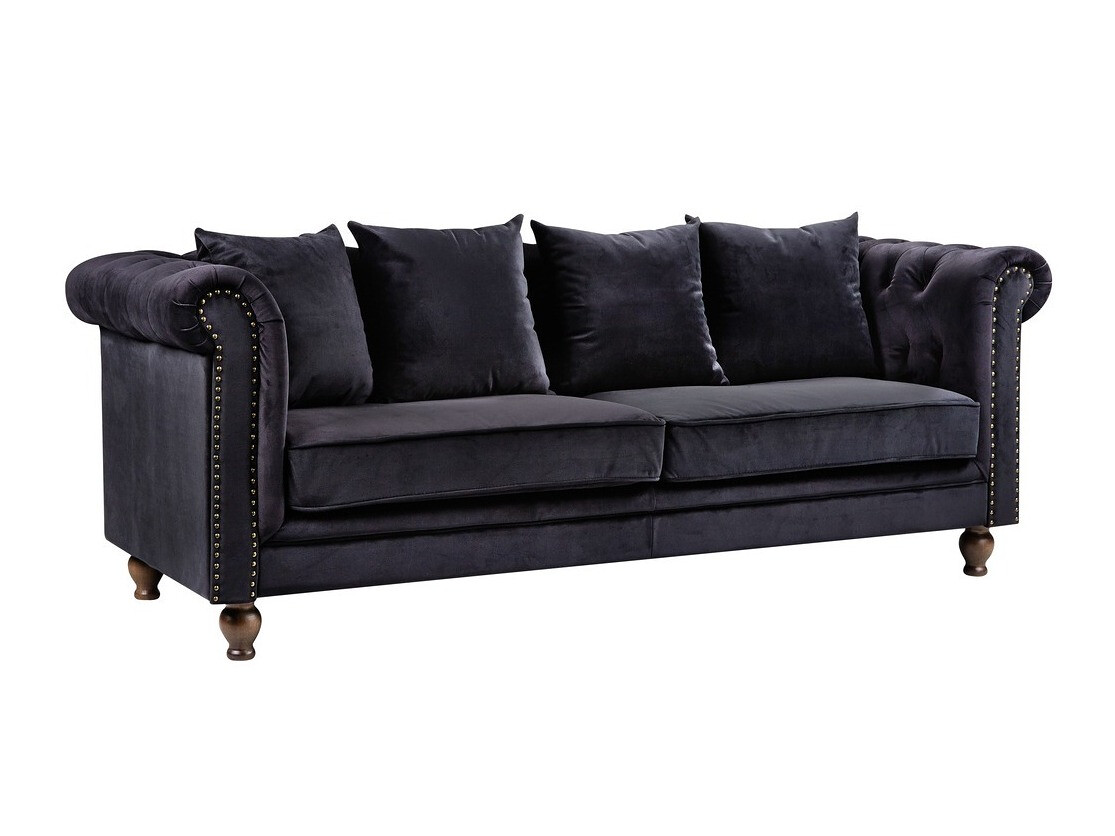 Chesterfield sofá Dallas 255 (Preto)
