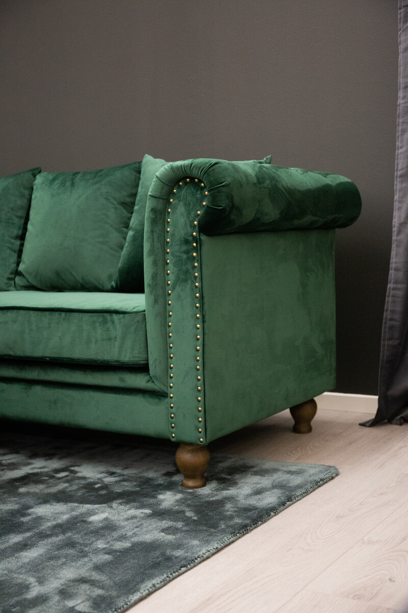 Chesterfield sofá Dallas 255 (Verde)