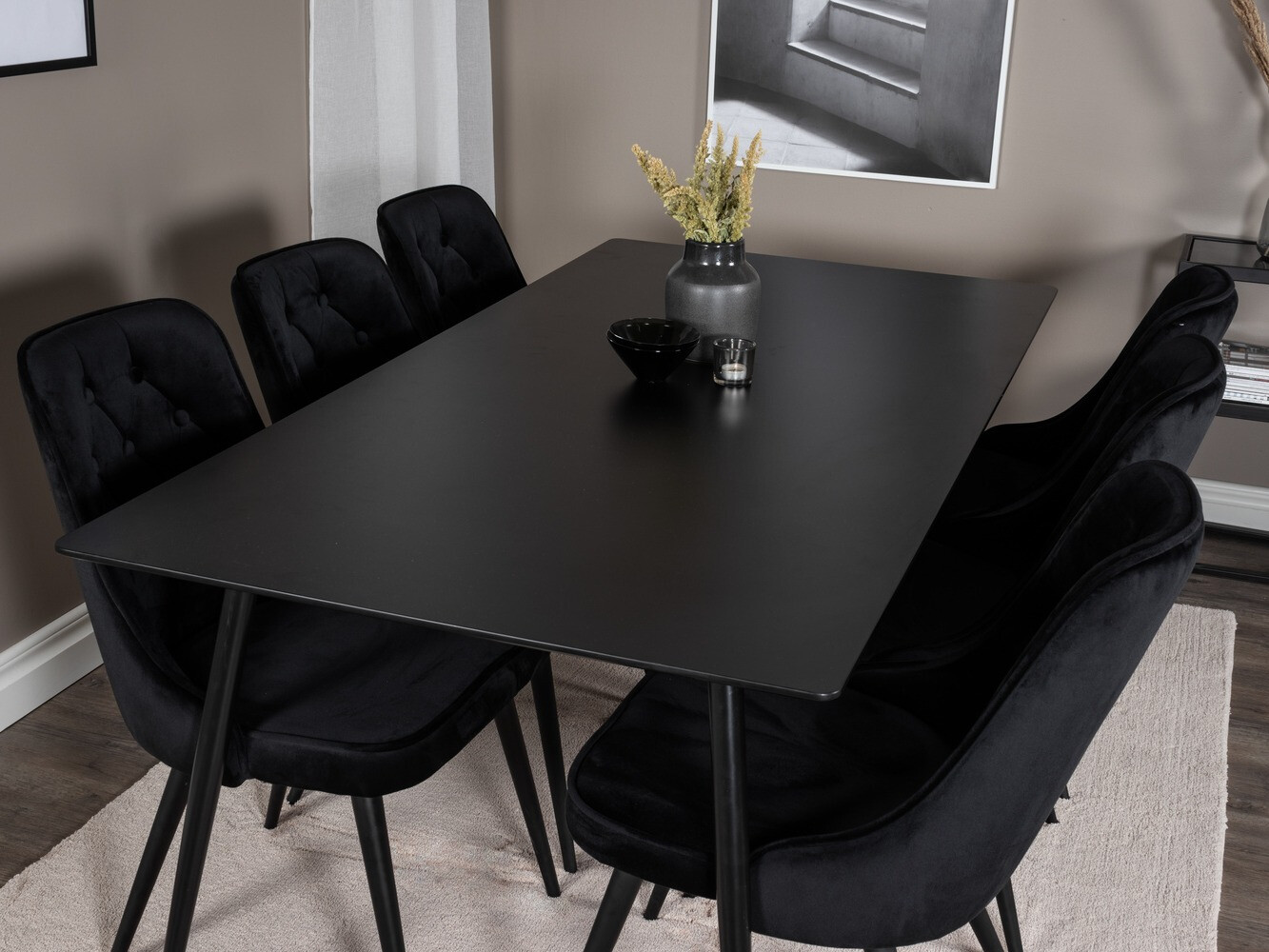 Conjunto para refeições Dallas 1508 (Preto)