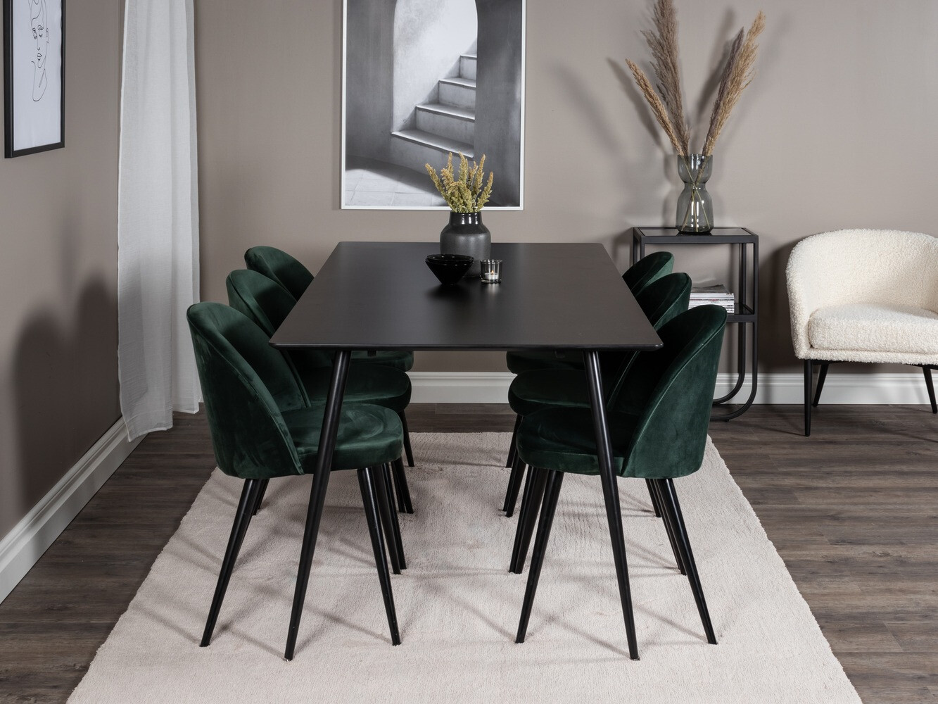 Conjunto para refeições Dallas 1509 (Verde + Preto)