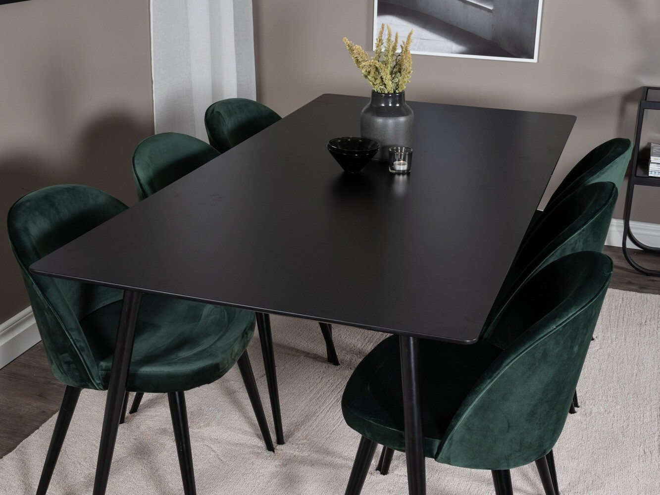 Conjunto para refeições Dallas 1509 (Verde + Preto)