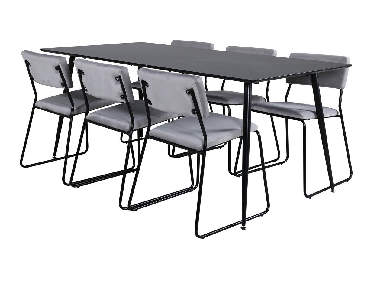 Conjunto para refeições Dallas 2676 (Cinzento + Preto)