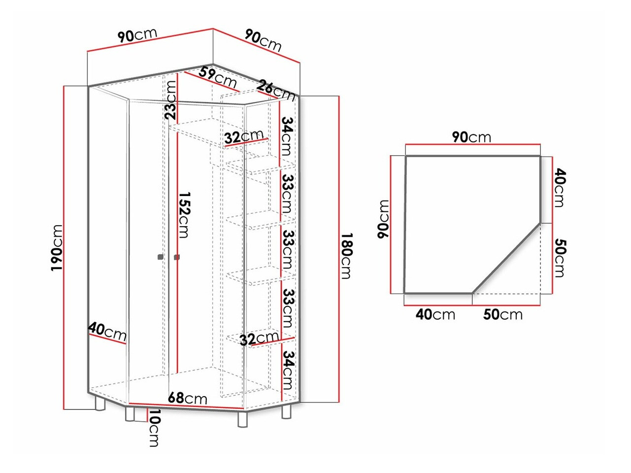 Roupeiro de canto Omaha P101