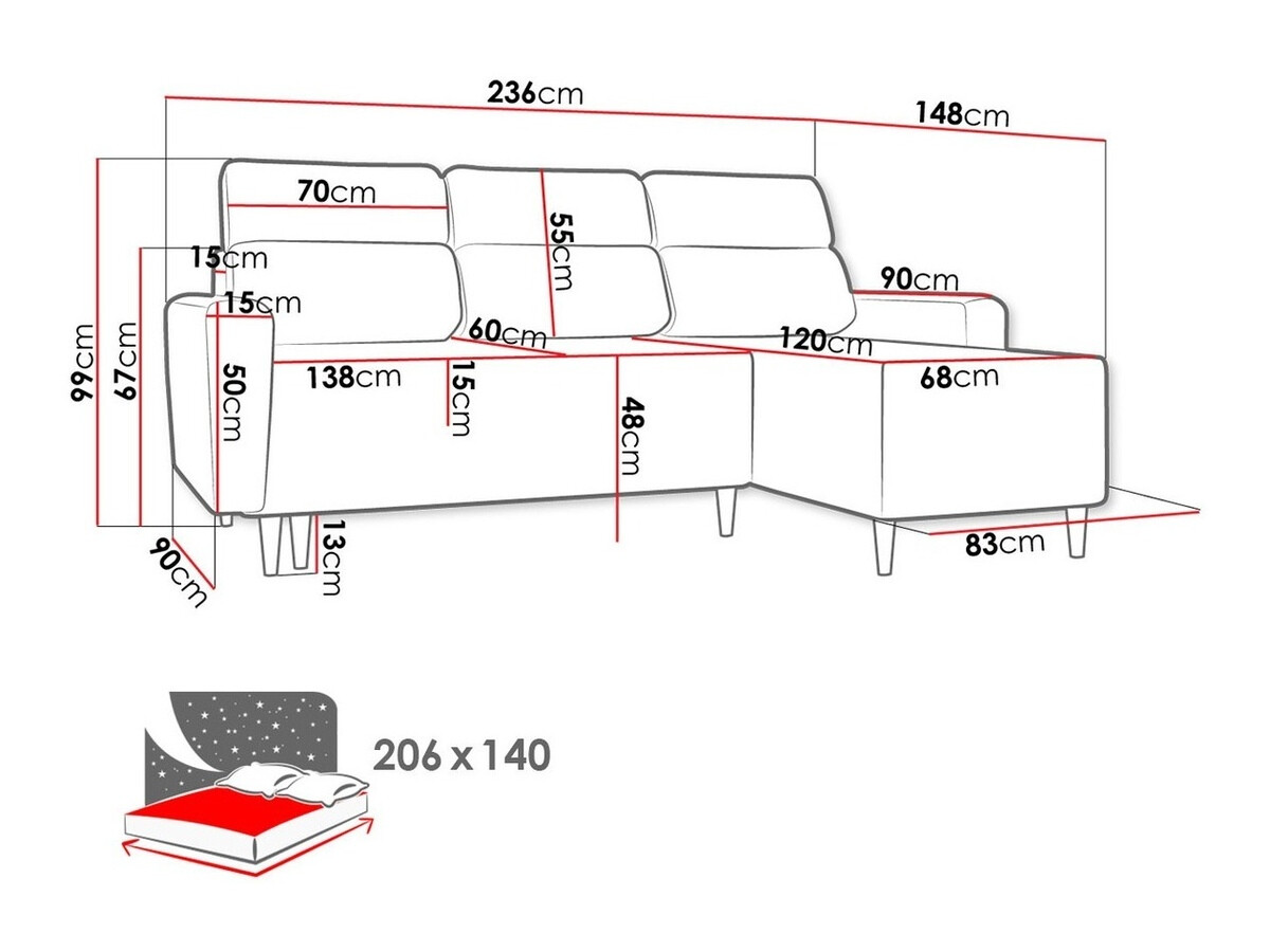 Sofá de canto Stamford 102 (Manila 31)