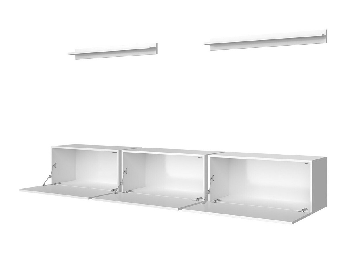 Conjunto para sala de estar Hoover 101 (Preto + Preto brilhante)