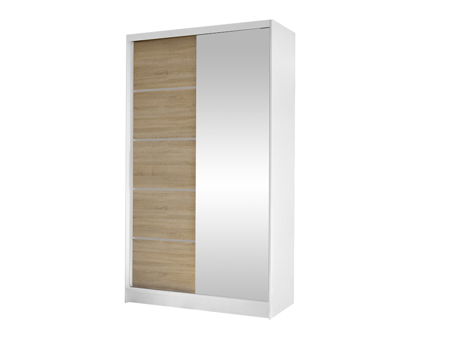 Roupeiro Closico Fractor III (Branco + Carvalho sonoma)