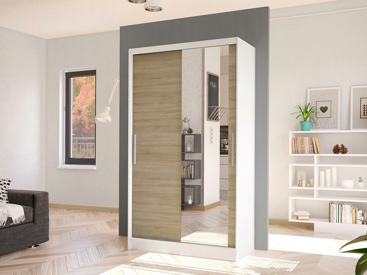 Roupeiro Closico Structor VI (Branco + Carvalho sonoma)
