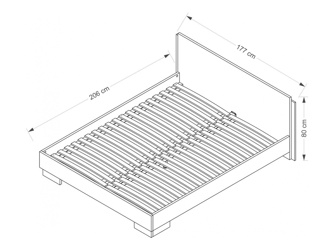 Cama Murrieta 110 (Branco + Brilhante Roxo)