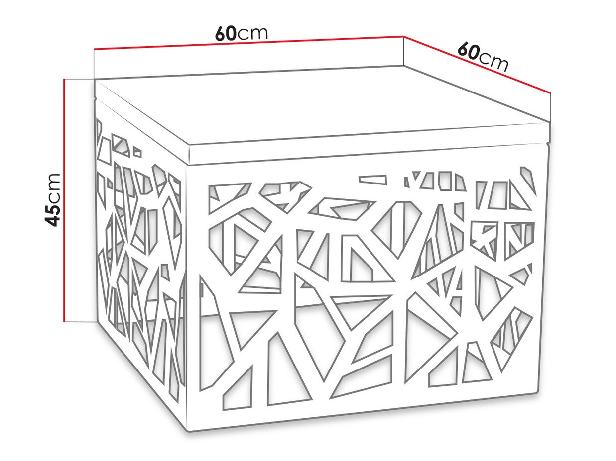 Mesa de centro Germantown 102 (Preto matte + Branco brilhante)