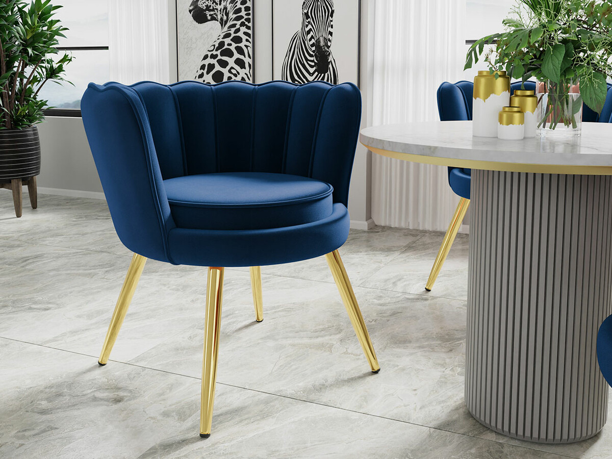 Poltrona Comfivo Univae (Azul + Dourado)