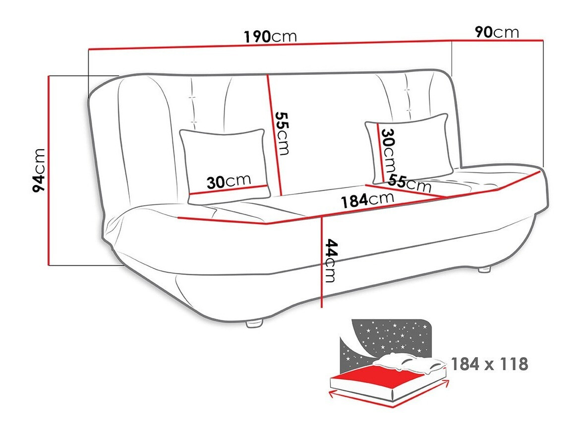 Sofá-cama Comfivo 239 (Lawa 05)