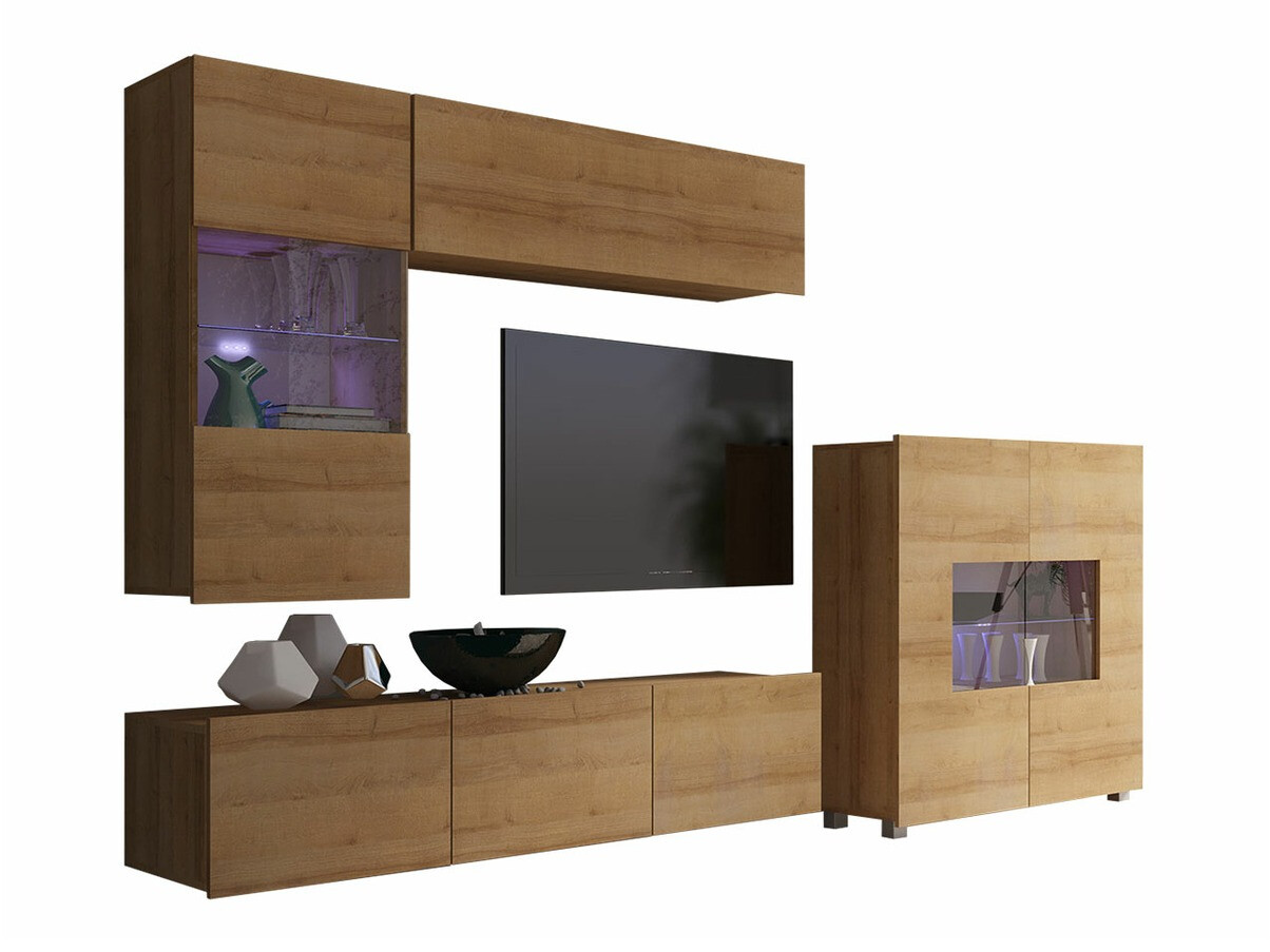 Conjunto para sala de estar Remus III (Carvalho dourado)