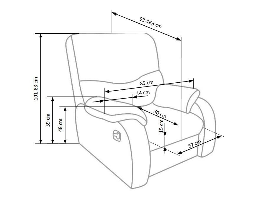 Poltrona reclinável Houston 564 (Preto)