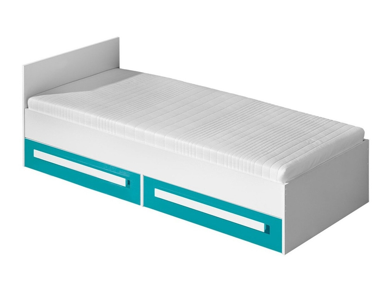 Cama Merevari 102 (Branco + Brilhante Turquesa)