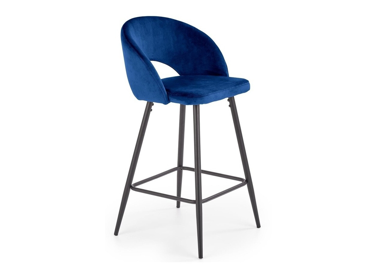 Banco de bar Houston 881 (Azul escuro + Preto)