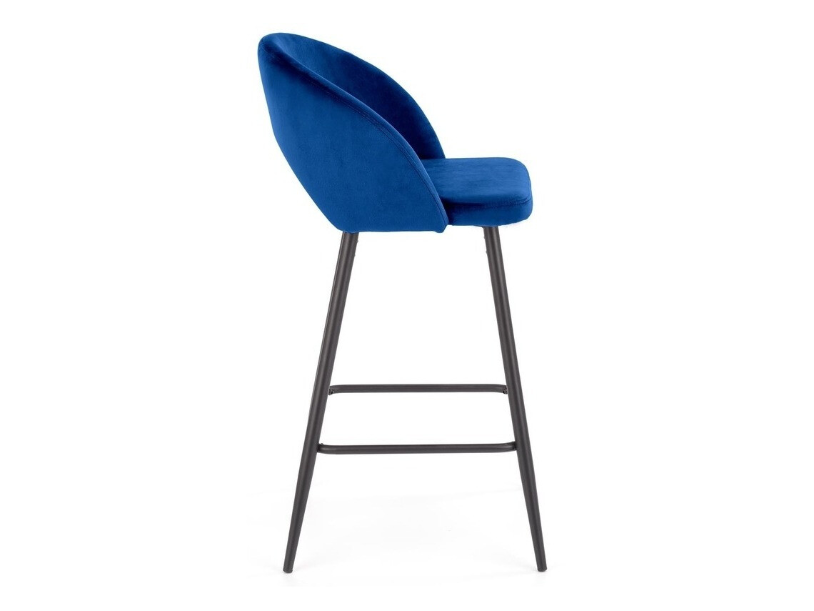 Banco de bar Houston 881 (Azul escuro + Preto)