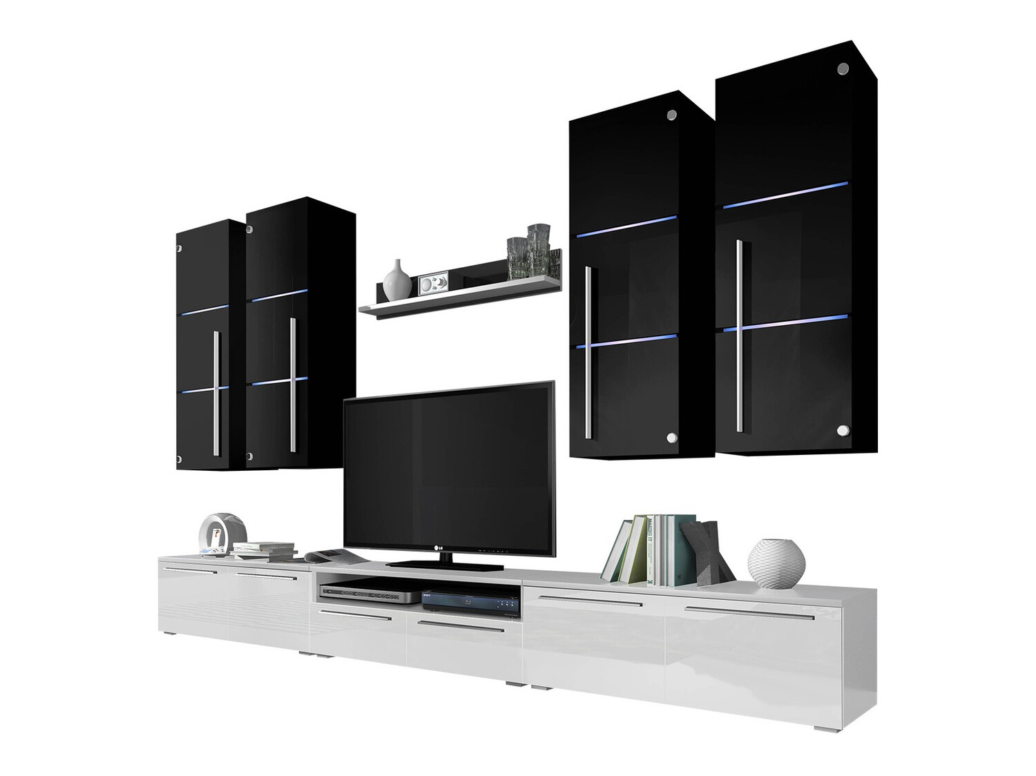 Conjunto para sala de estar Flos (Branco + Branco brilhante)