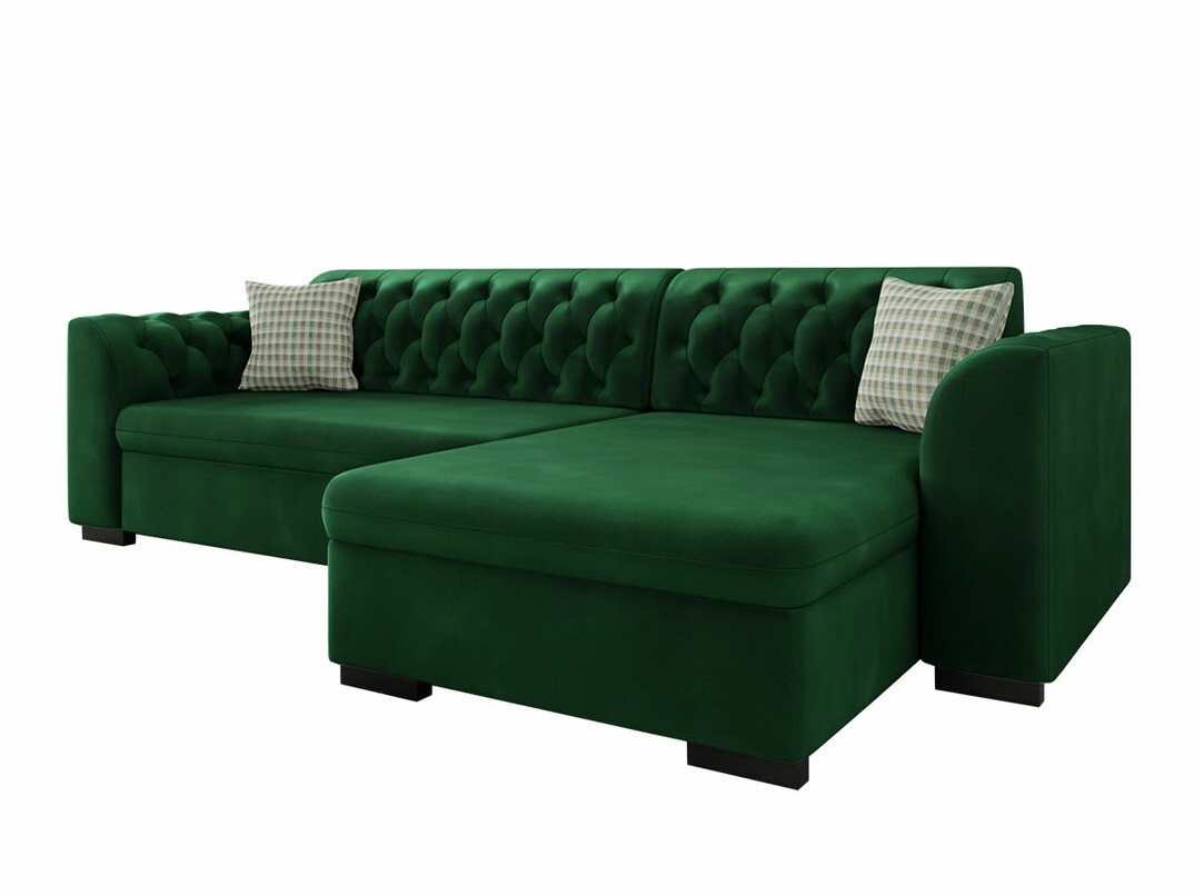 Chesterfield sofá de canto Comfivo 252 (Magic Velvet 2225 + Senegal 823)