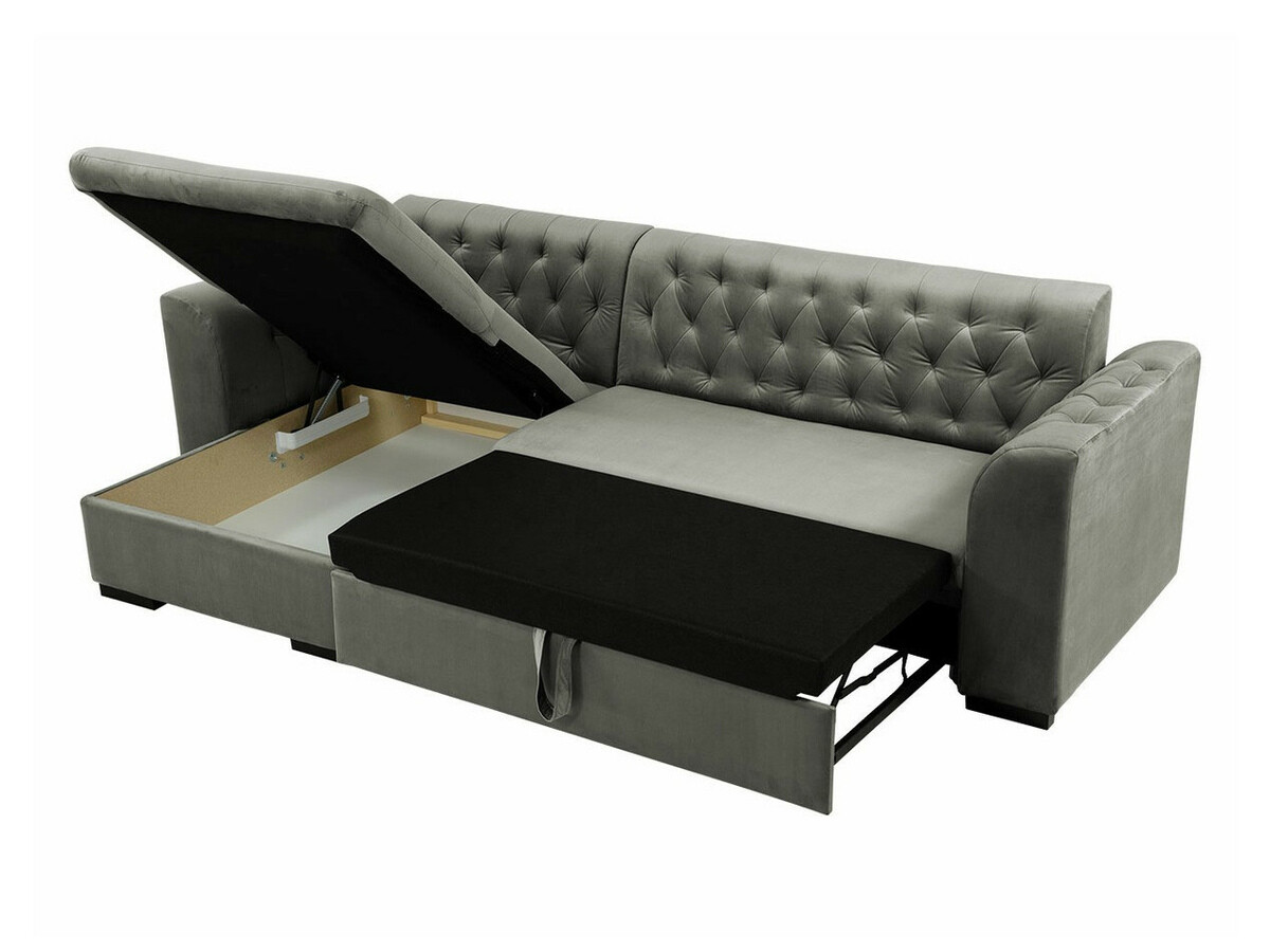 Chesterfield sofá de canto Comfivo 252 (Magic Velvet 2225 + Senegal 823)