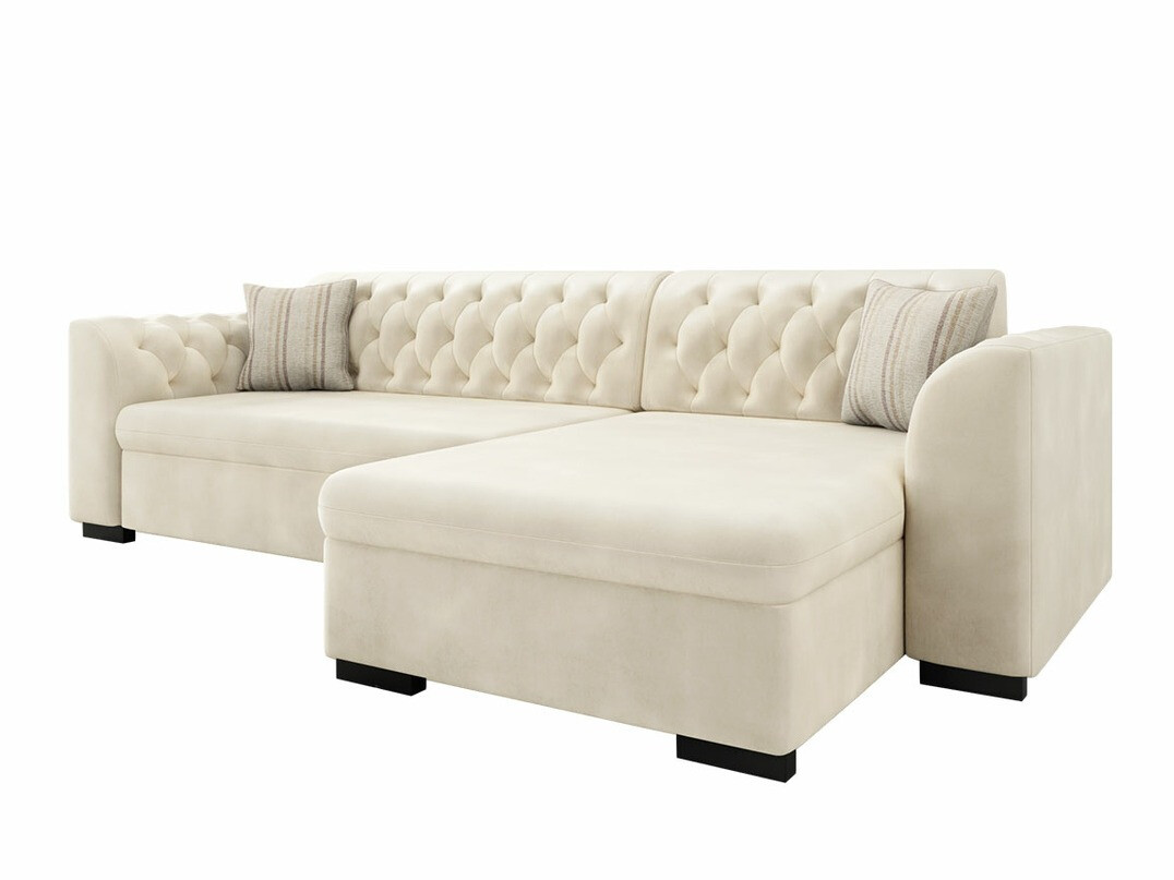Chesterfield sofá de canto Comfivo 252 (Magic Velvet 2250 + Senegal 825)