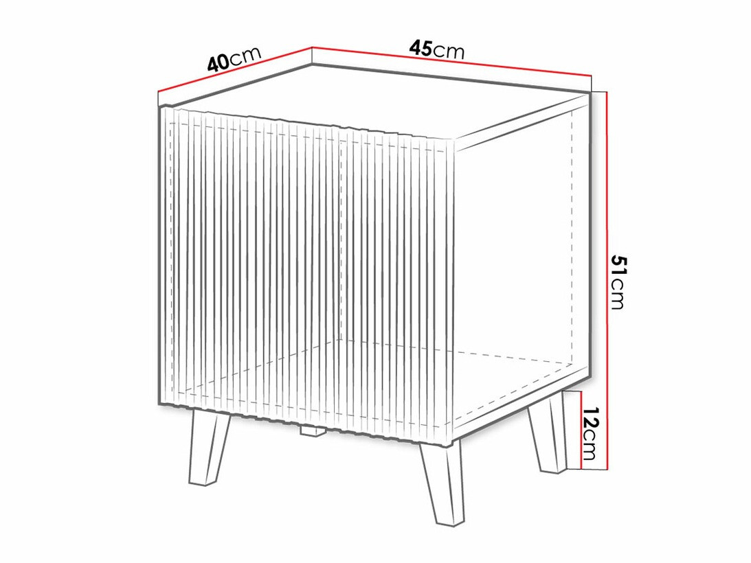 Mesa de cabeceira Dicto (Preto + Dourado) (2un.)