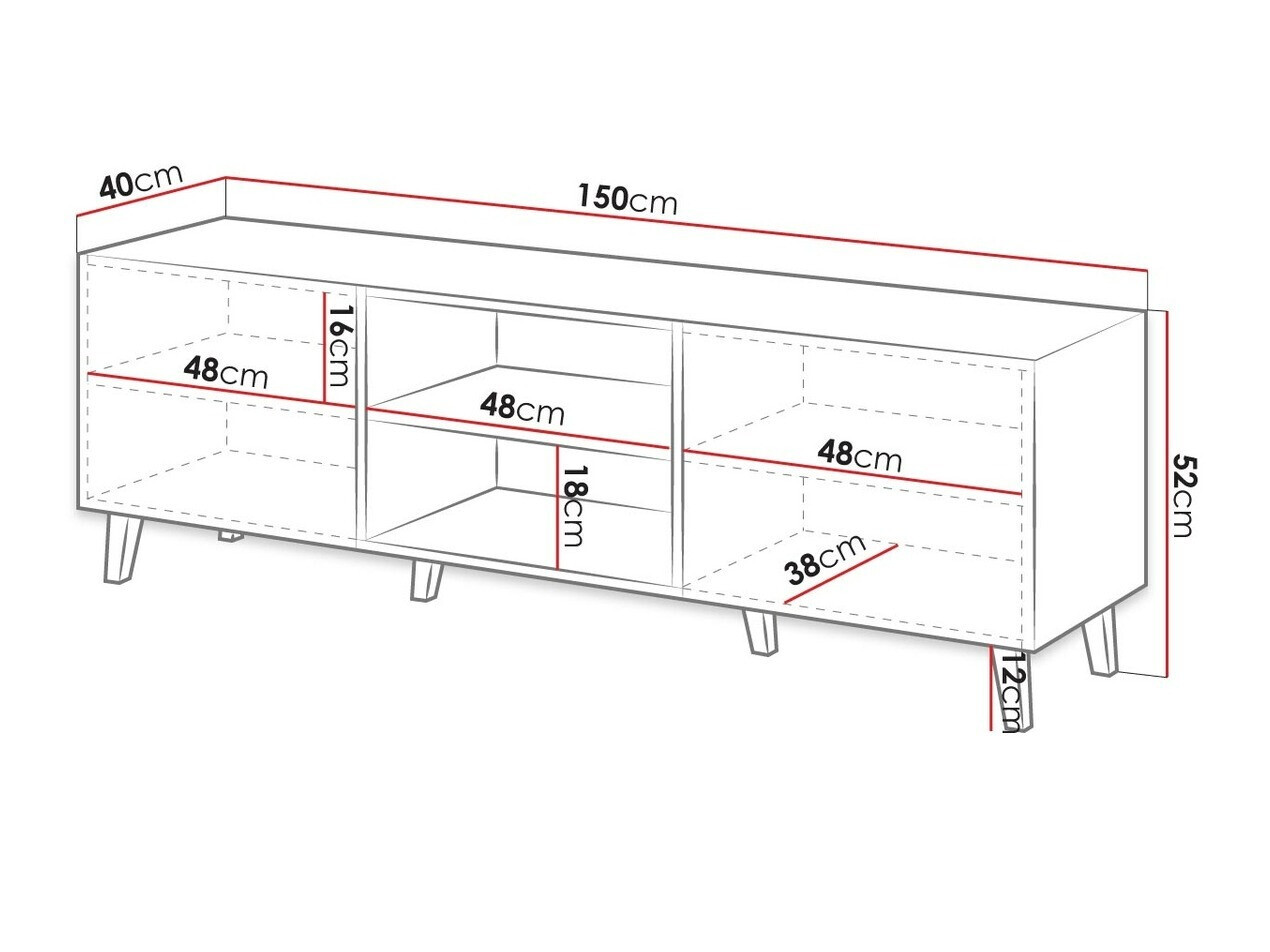 Móvel de TV Dicto (Branco + Preto)