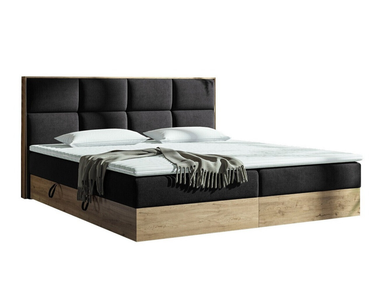 Cama continental ComfiDream Miraena (Carvalho dourado + Soro 100)